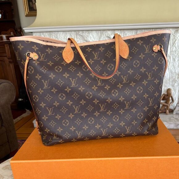 Authentic Louis Vuitton Neverfull GM Classic Monogram Tote Bag Mint Condition - Picture 4 of 17